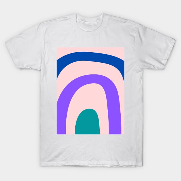 Boho pastel rainbow pattern T-Shirt by Word and Saying